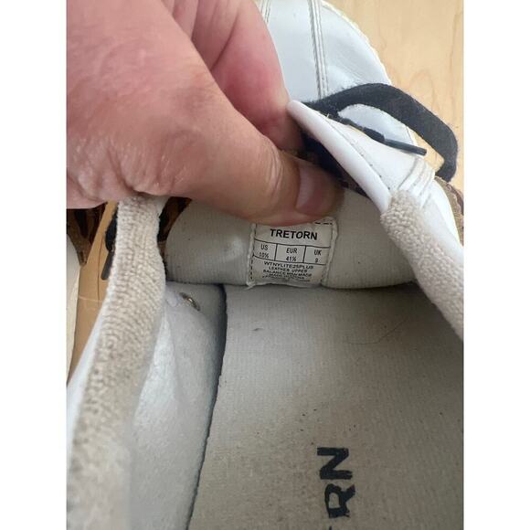 NWT‎ Tretorn Nylite Plus Leather Sneakers in White Leopard Size 10 1/2 - Picture 8 of 9